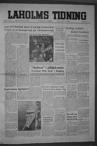 Förstasidan, Måndag 23 maj 1955