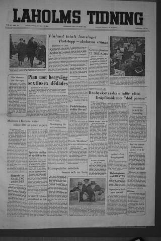 Förstasidan, Onsdag 23 mars 1955