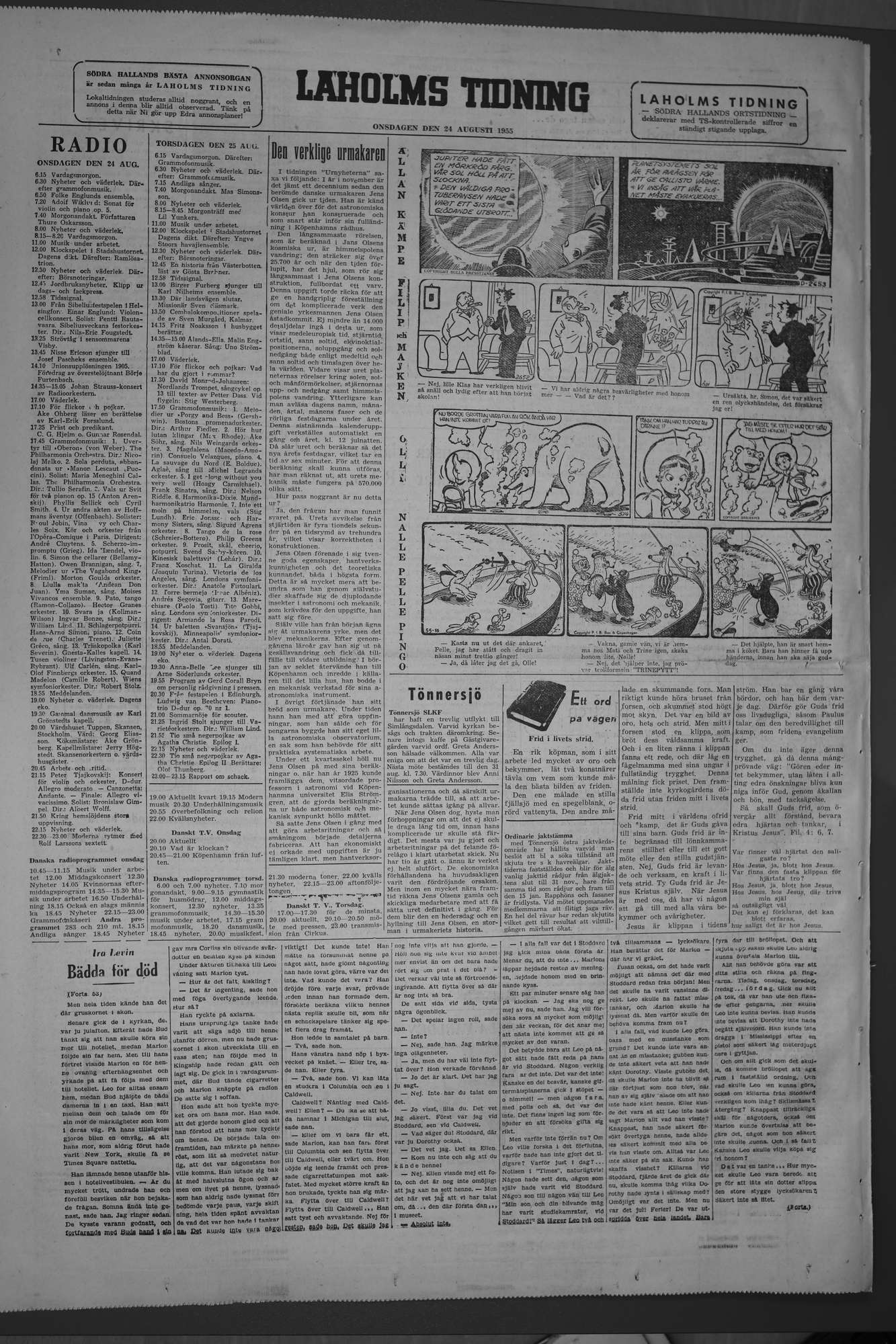 Laholms Tidning Onsdag 24 augusti 1955, sida 8
