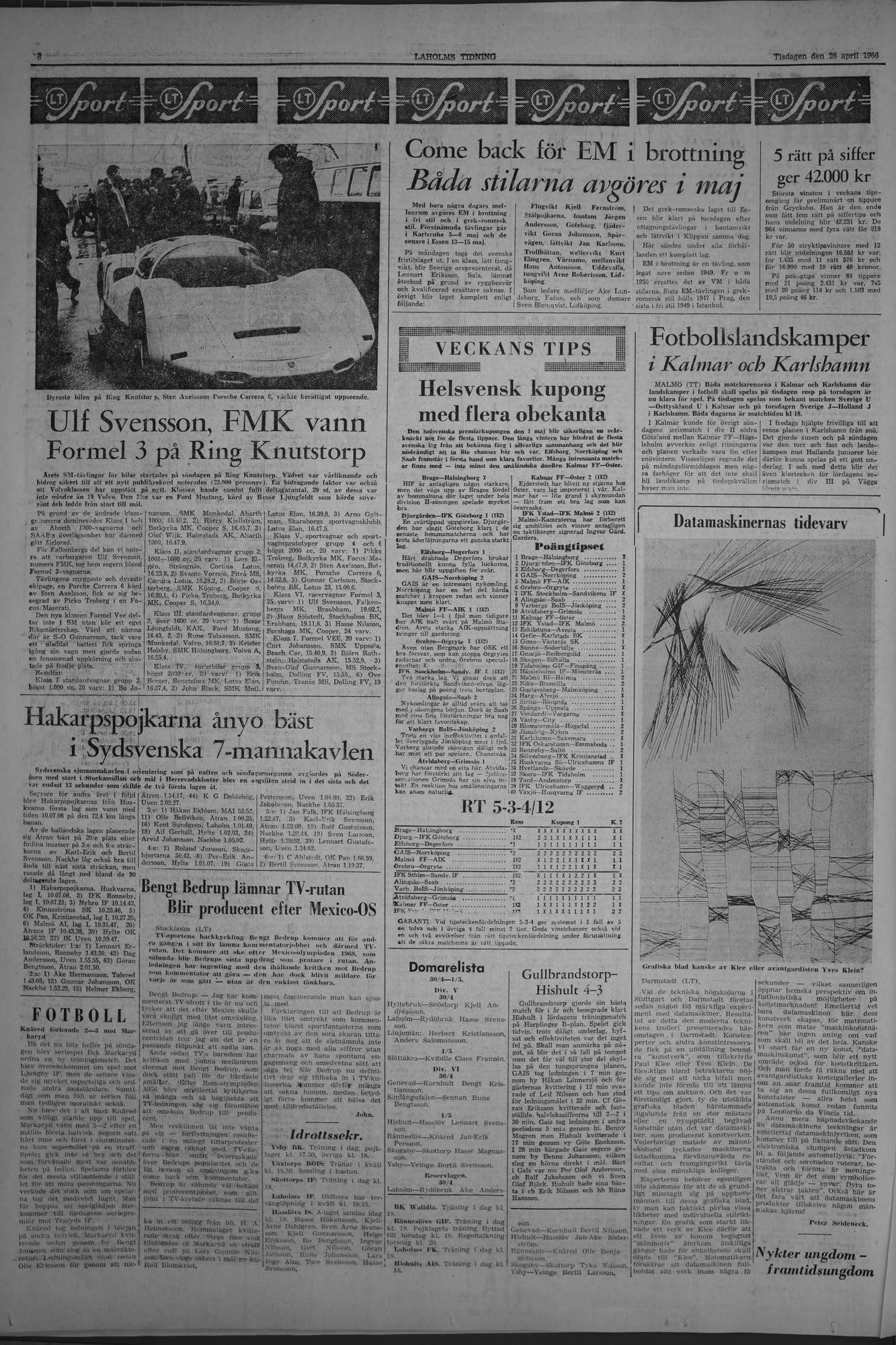 Laholms Tidning Tisdag 26 april 1966, sida 6