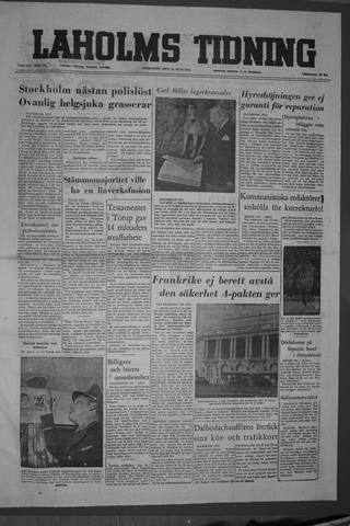 Förstasidan, Fredag 24 juni 1955