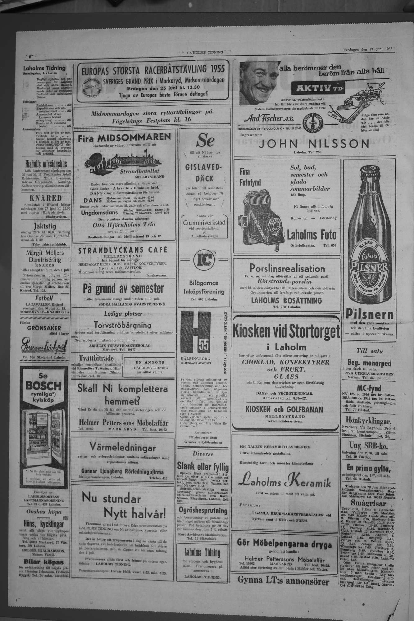Laholms Tidning Fredag 24 juni 1955, sida 2