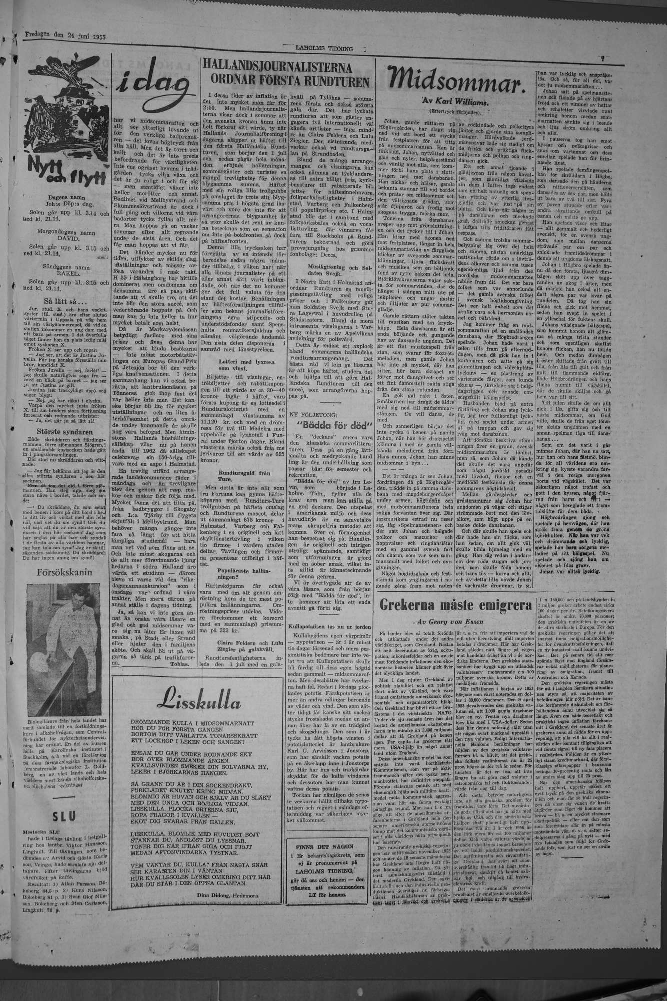Laholms Tidning Fredag 24 juni 1955, sida 7