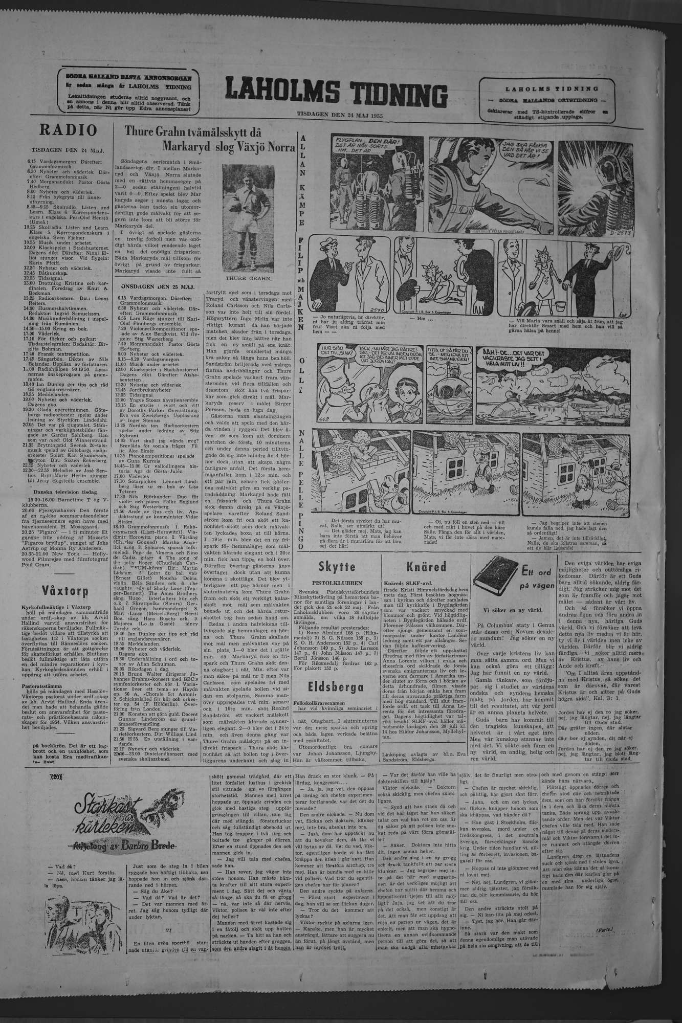 Laholms Tidning Tisdag 24 maj 1955, sida 8