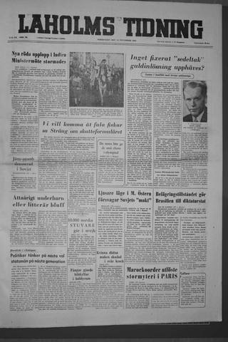 Förstasidan, Torsdag 24 november 1955