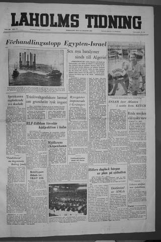 Förstasidan, Torsdag 25 augusti 1955