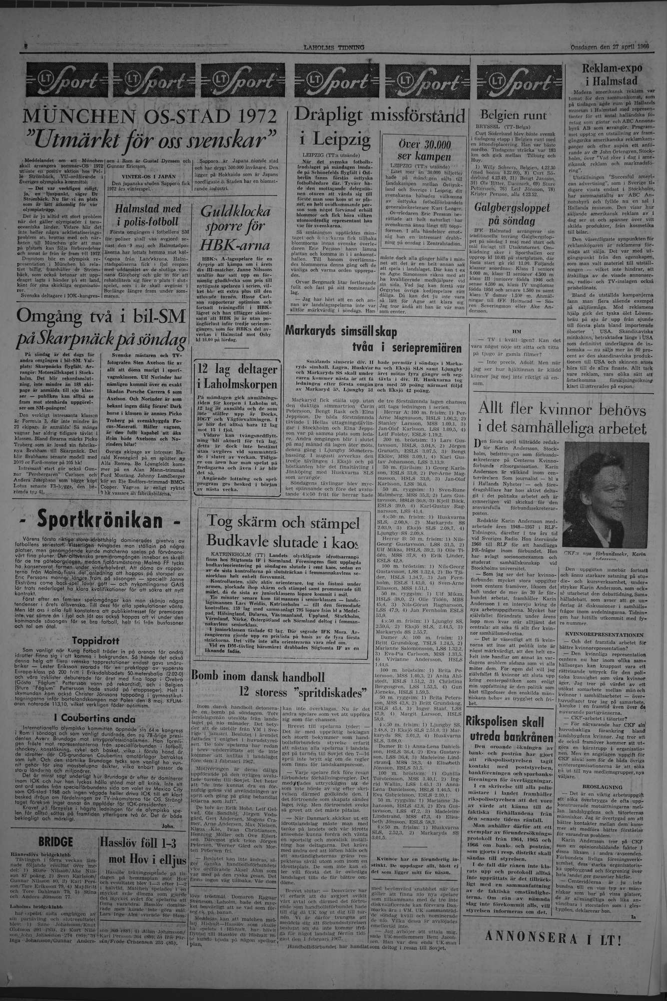 Laholms Tidning Onsdag 27 april 1966, sida 6