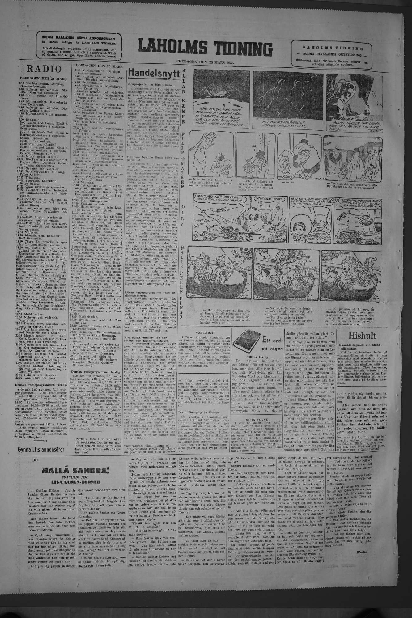 Laholms Tidning Fredag 25 mars 1955, sida 8