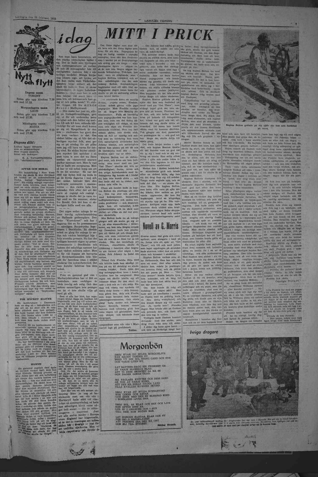Laholms Tidning Lördag 26 februari 1955, sida 7