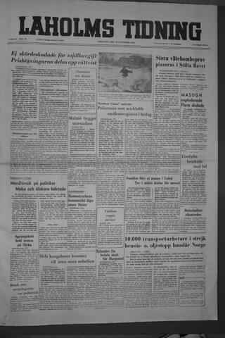 Förstasidan, Lördag 26 november 1955
