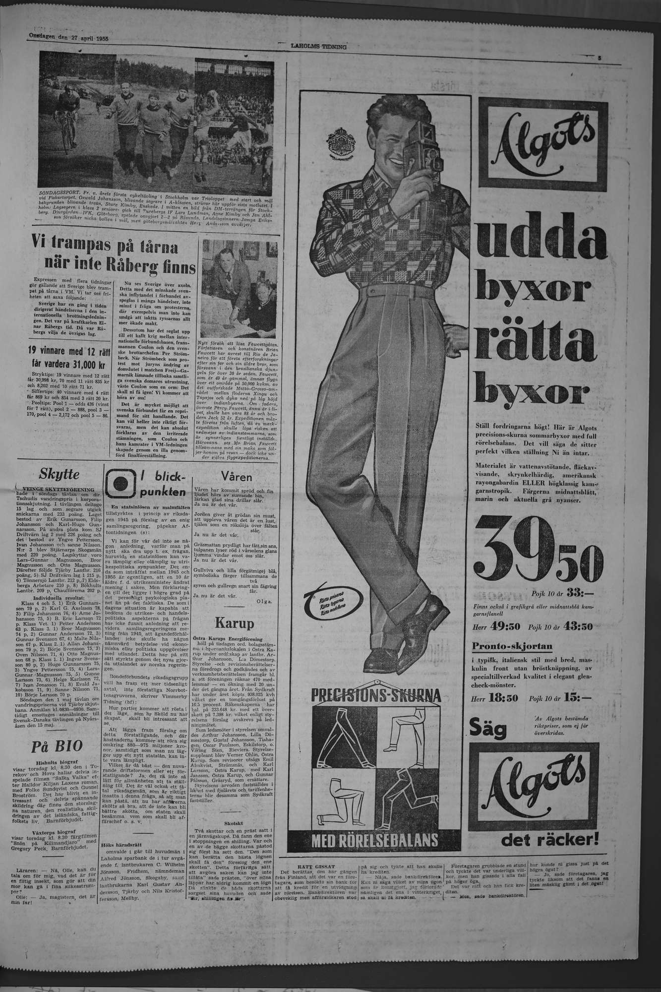 Laholms Tidning Onsdag 27 april 1955, sida 5
