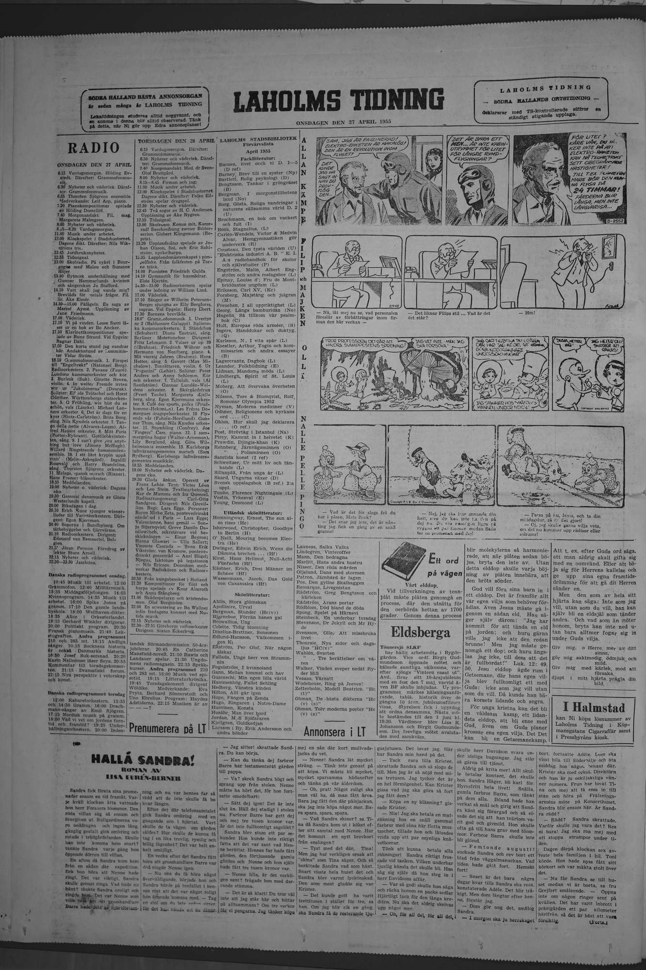 Laholms Tidning Onsdag 27 april 1955, sida 8