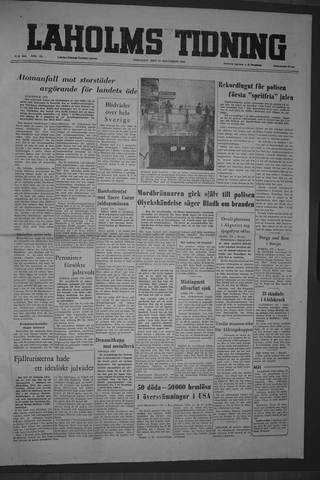 Förstasidan, Tisdag 27 december 1955