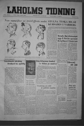 Förstasidan, Torsdag 27 januari 1955