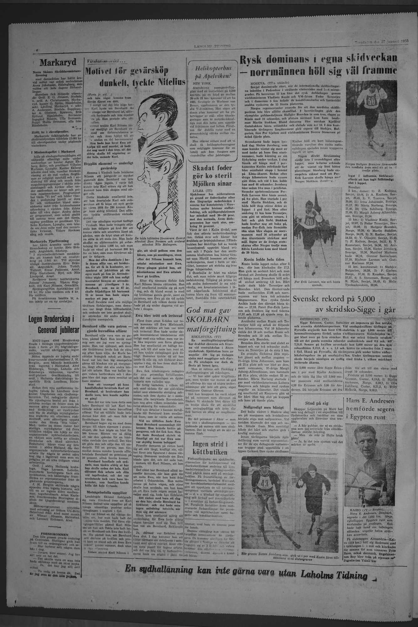 Laholms Tidning Torsdag 27 januari 1955, sida 4
