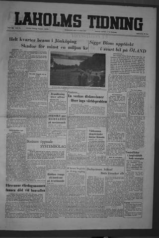 Förstasidan, Onsdag 27 juli 1955