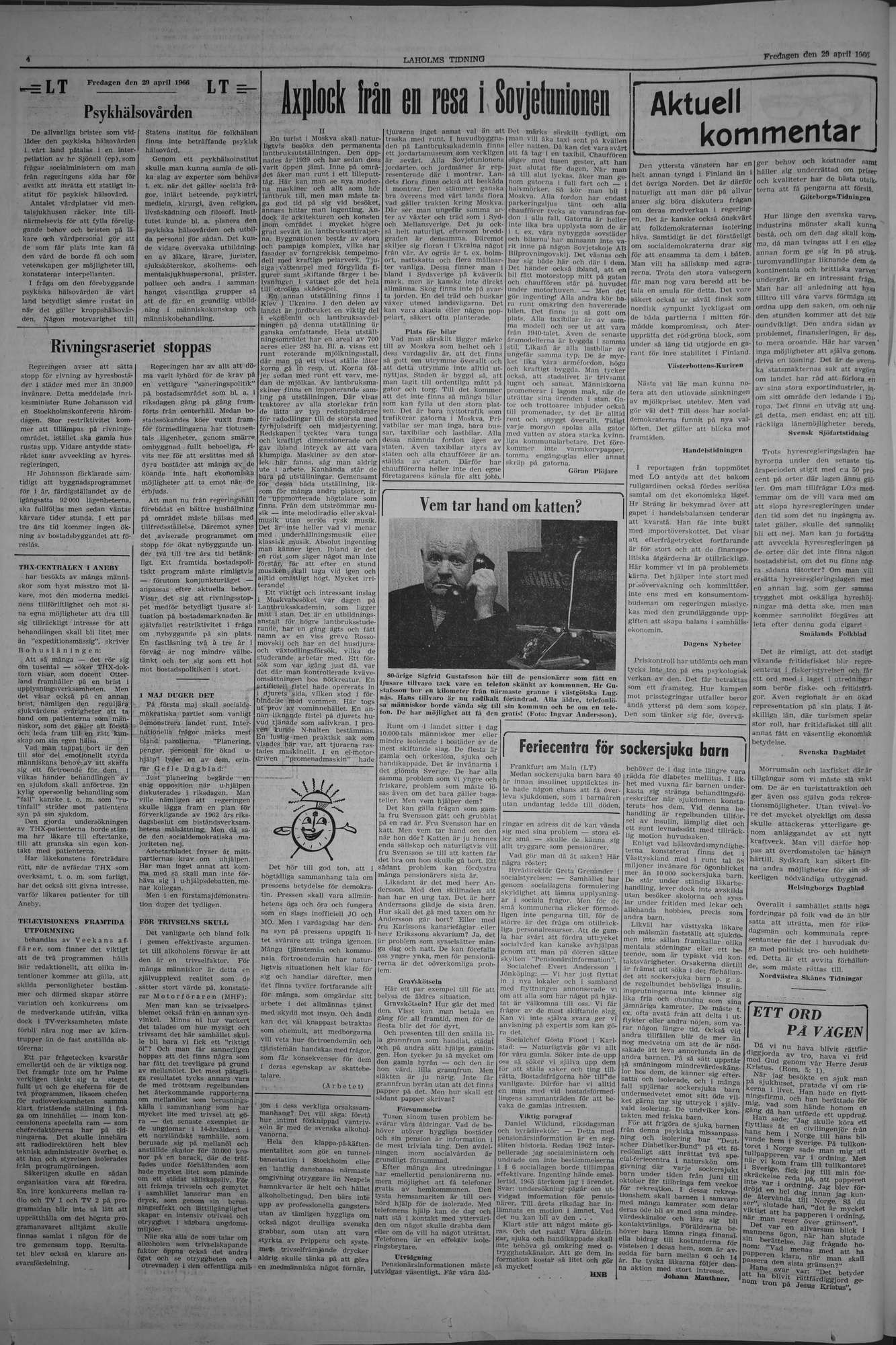 Laholms Tidning Fredag 29 april 1966, sida 4