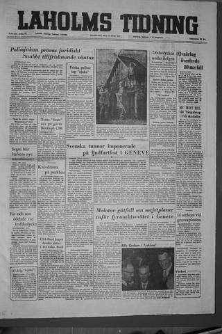 Förstasidan, Måndag 27 juni 1955