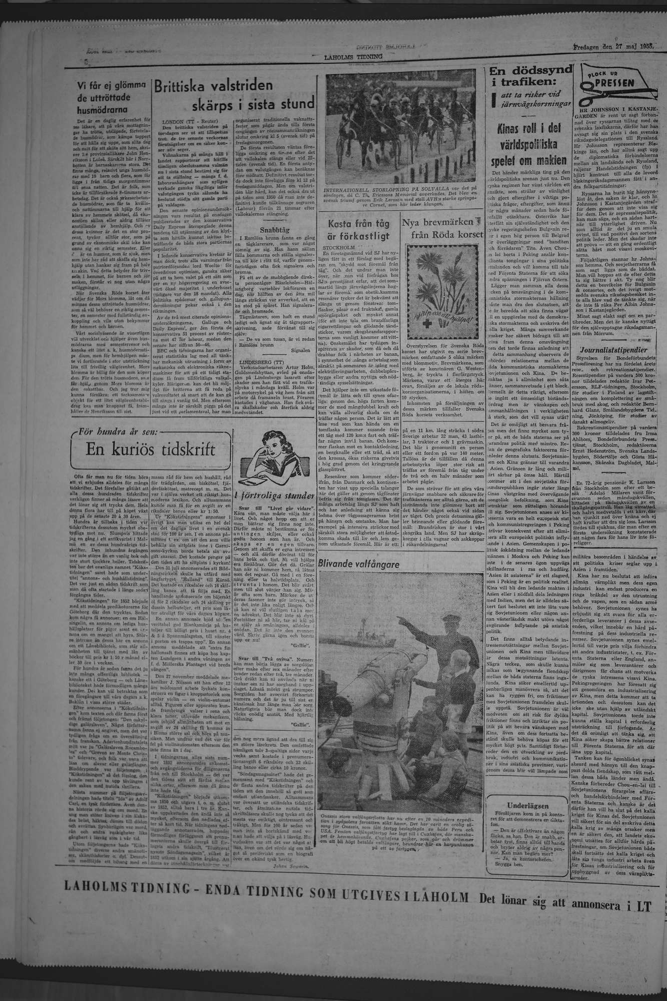 Laholms Tidning Fredag 27 maj 1955, sida 6