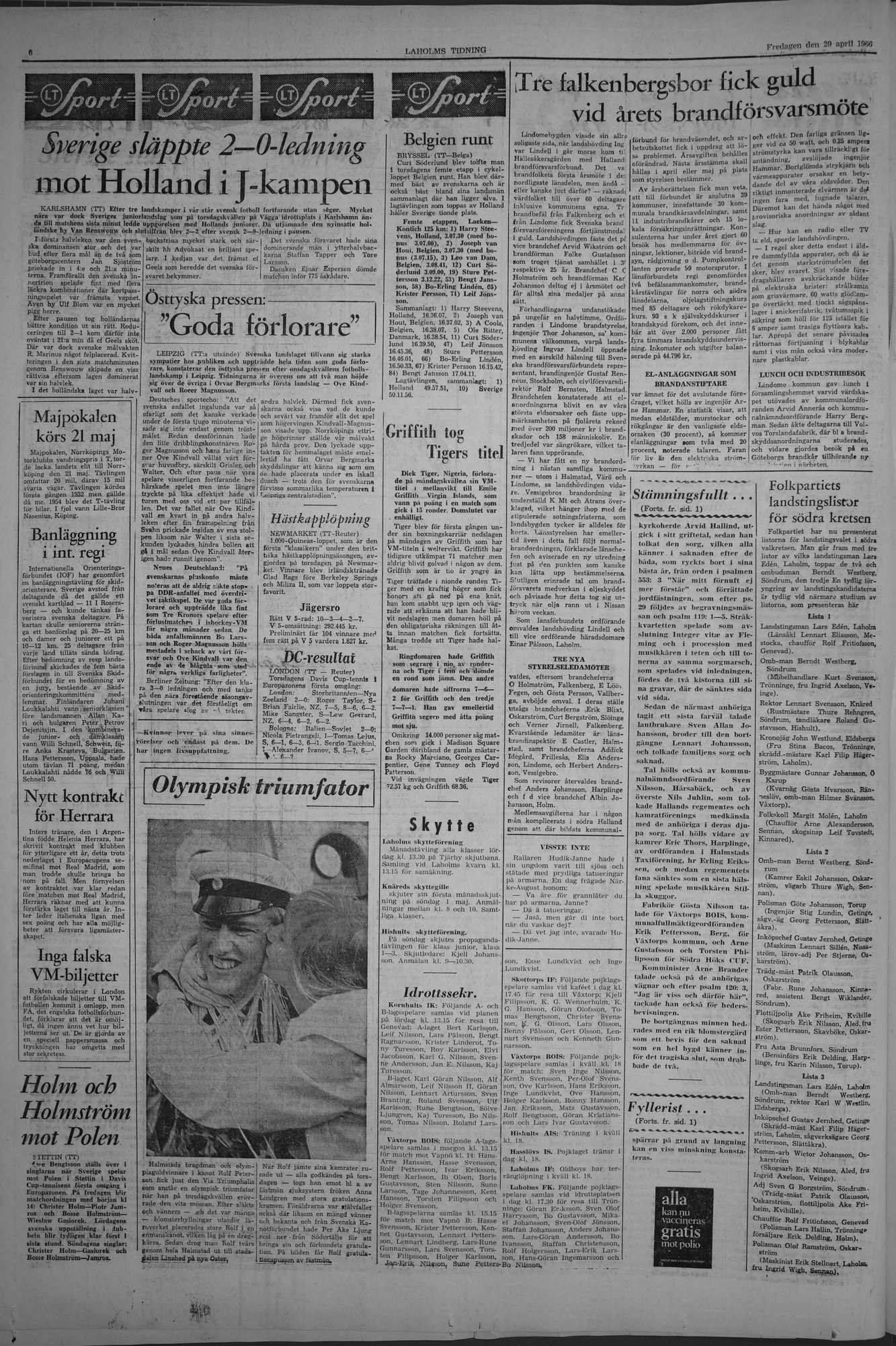 Laholms Tidning Fredag 29 april 1966, sida 6