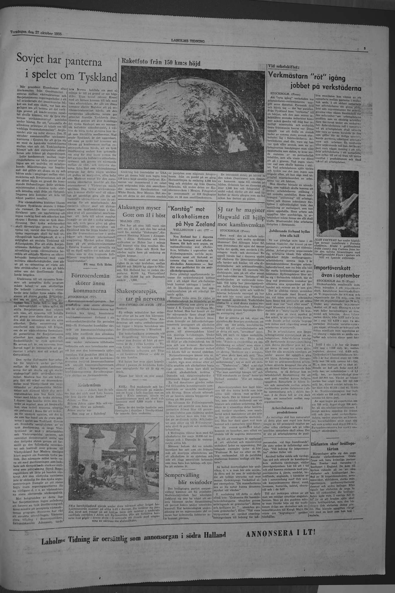 Laholms Tidning Torsdag 27 oktober 1955, sida 5