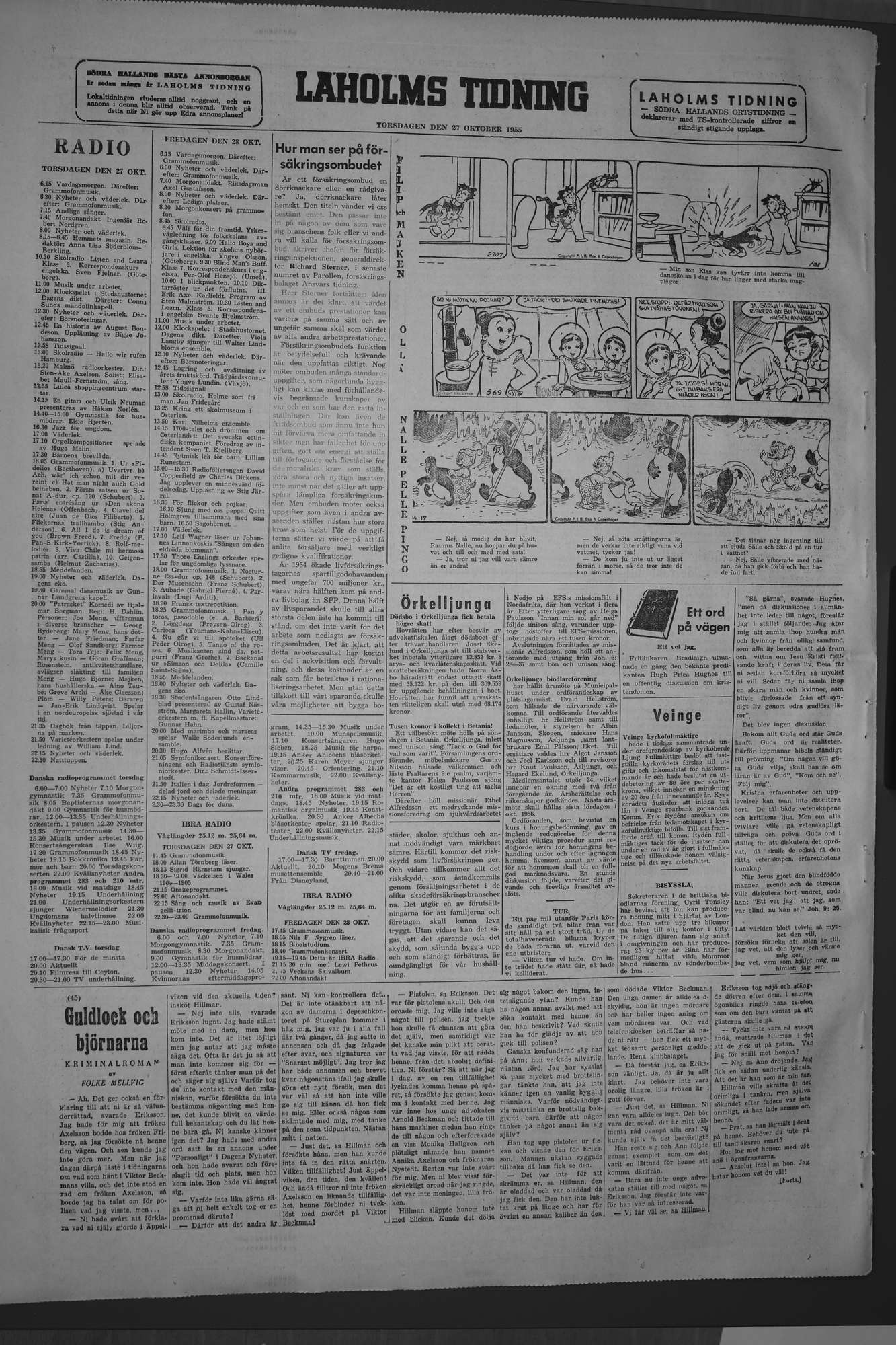 Laholms Tidning Torsdag 27 oktober 1955, sida 8