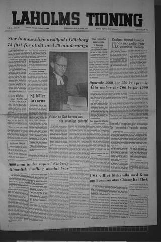 Förstasidan, Torsdag 28 april 1955
