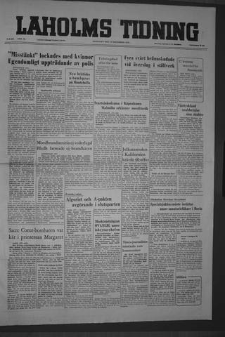Förstasidan, Onsdag 28 december 1955