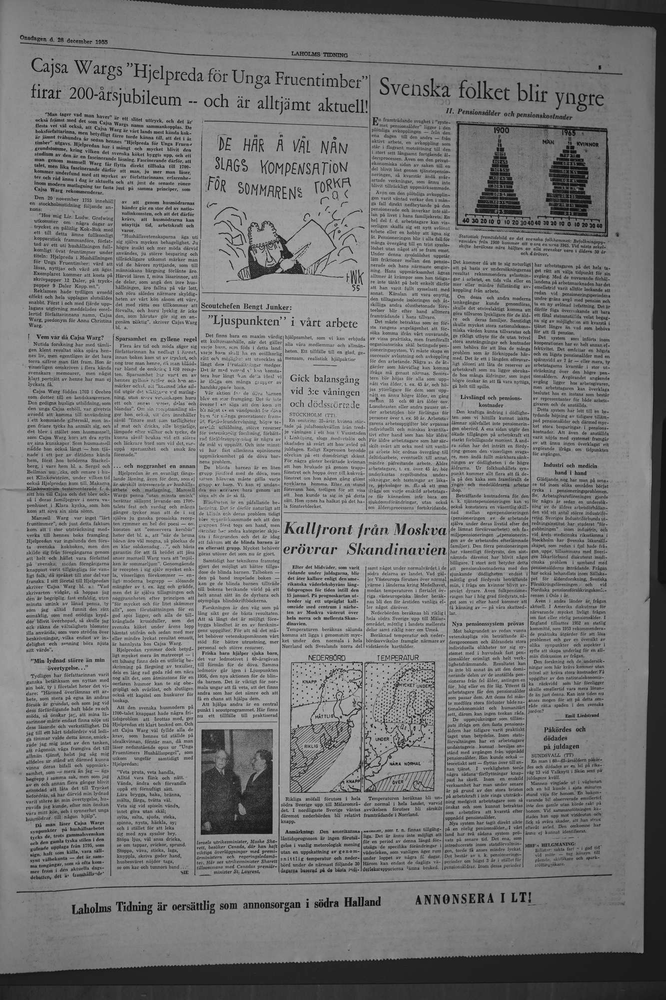 Laholms Tidning Onsdag 28 december 1955, sida 5