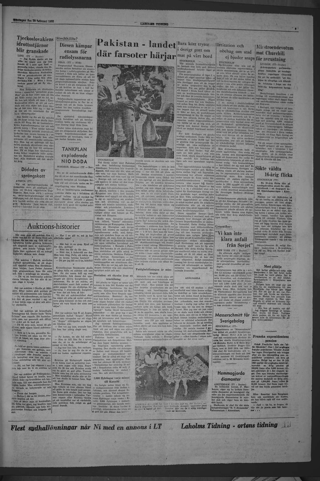 Laholms Tidning Måndag 28 februari 1955, sida 5