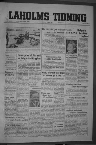 Förstasidan, Torsdag 28 juli 1955