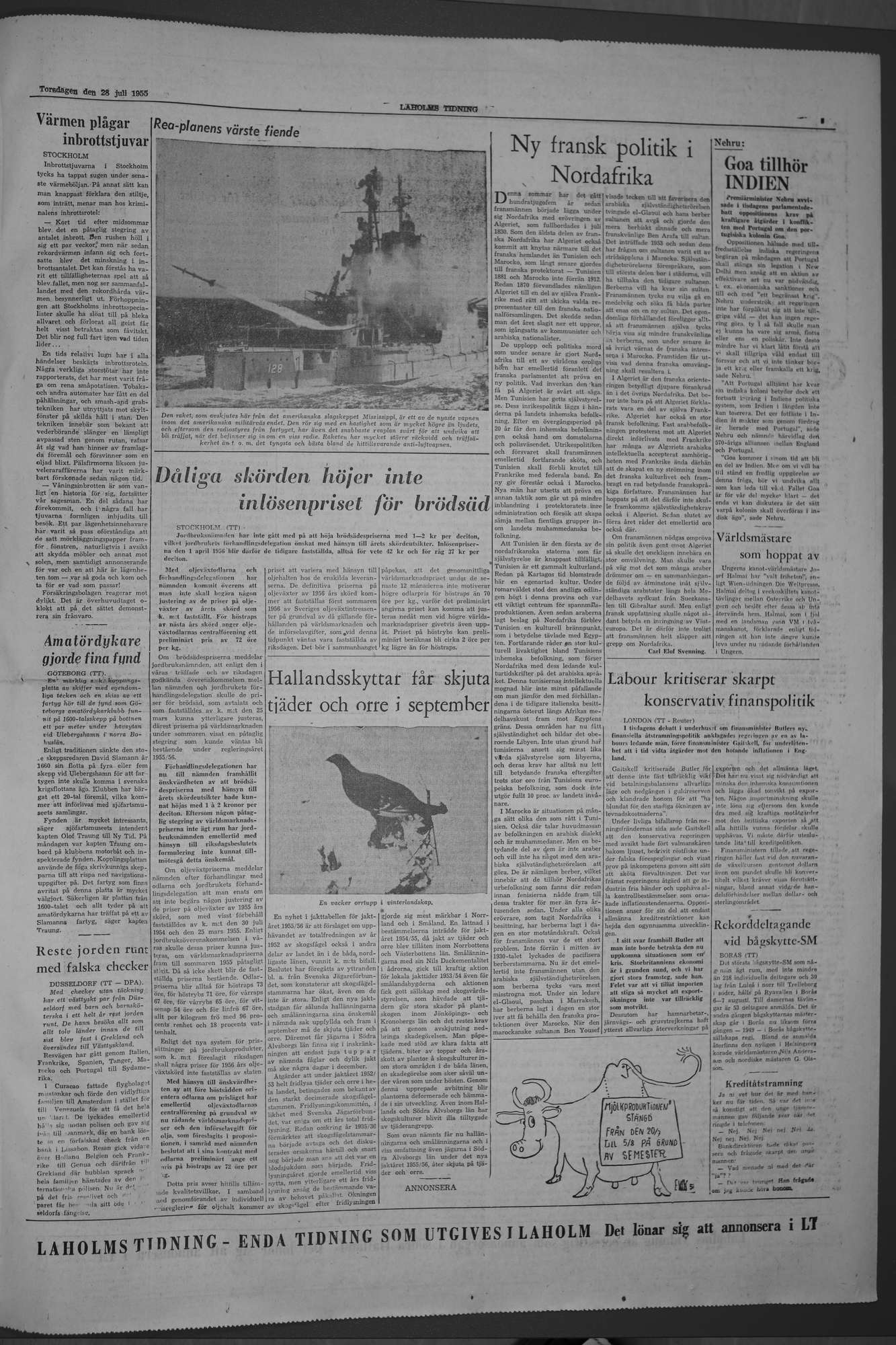 Laholms Tidning Torsdag 28 juli 1955, sida 5