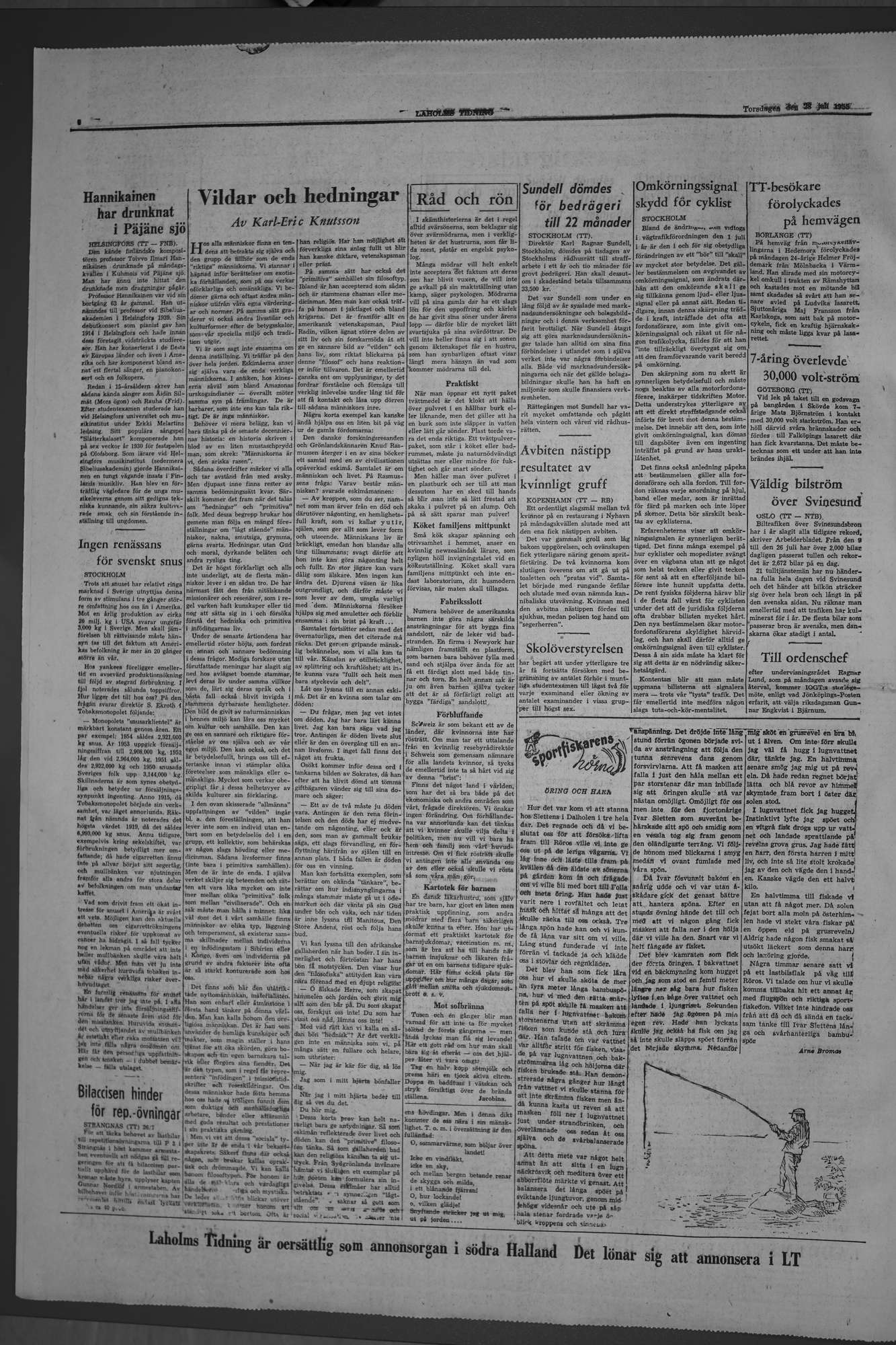 Laholms Tidning Torsdag 28 juli 1955, sida 6