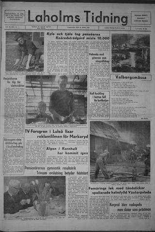 Förstasidan, Lördag 30 april 1966