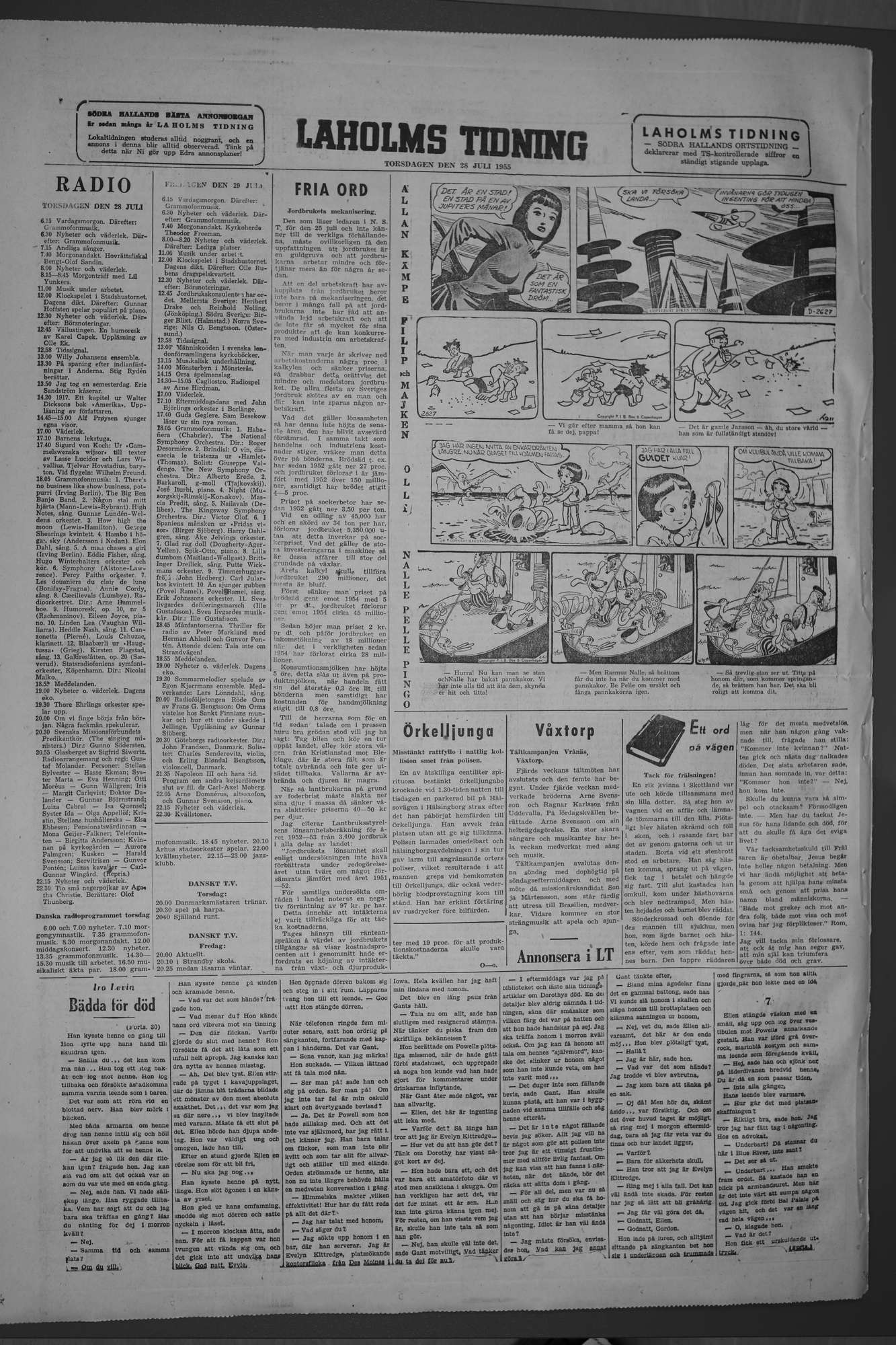 Laholms Tidning Torsdag 28 juli 1955, sida 8