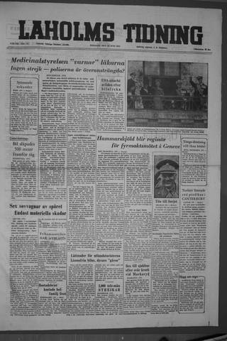 Förstasidan, Tisdag 28 juni 1955