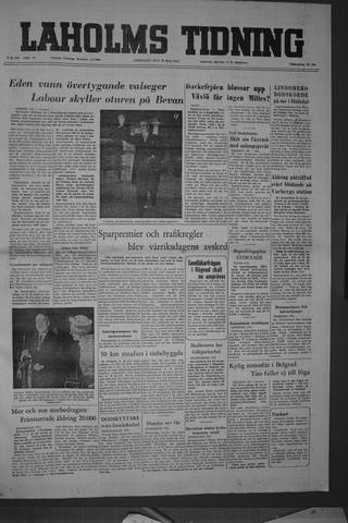 Förstasidan, Lördag 28 maj 1955
