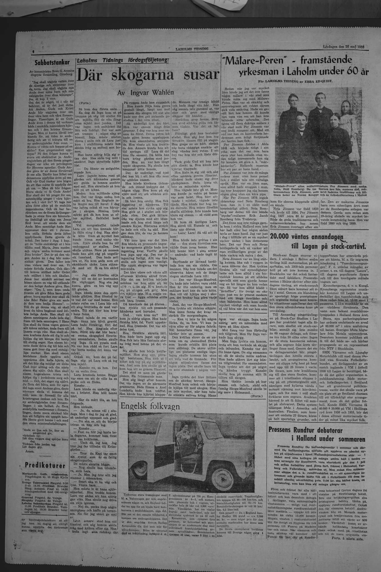 Laholms Tidning Lördag 28 maj 1955, sida 6