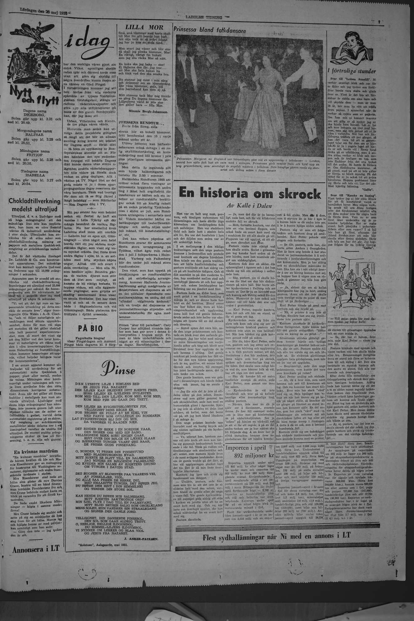 Laholms Tidning Lördag 28 maj 1955, sida 7