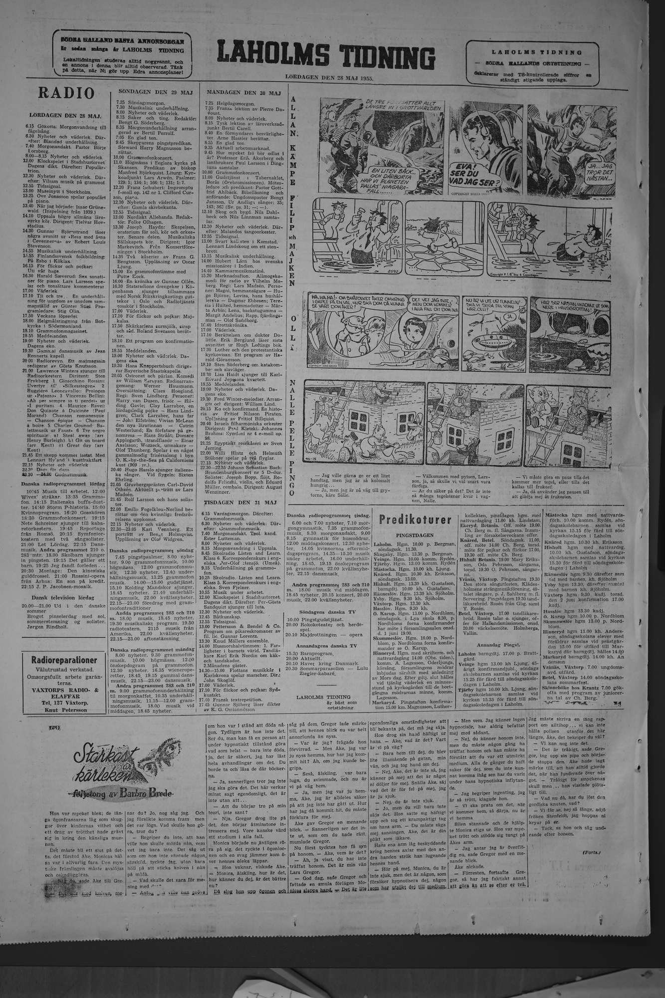 Laholms Tidning Lördag 28 maj 1955, sida 8