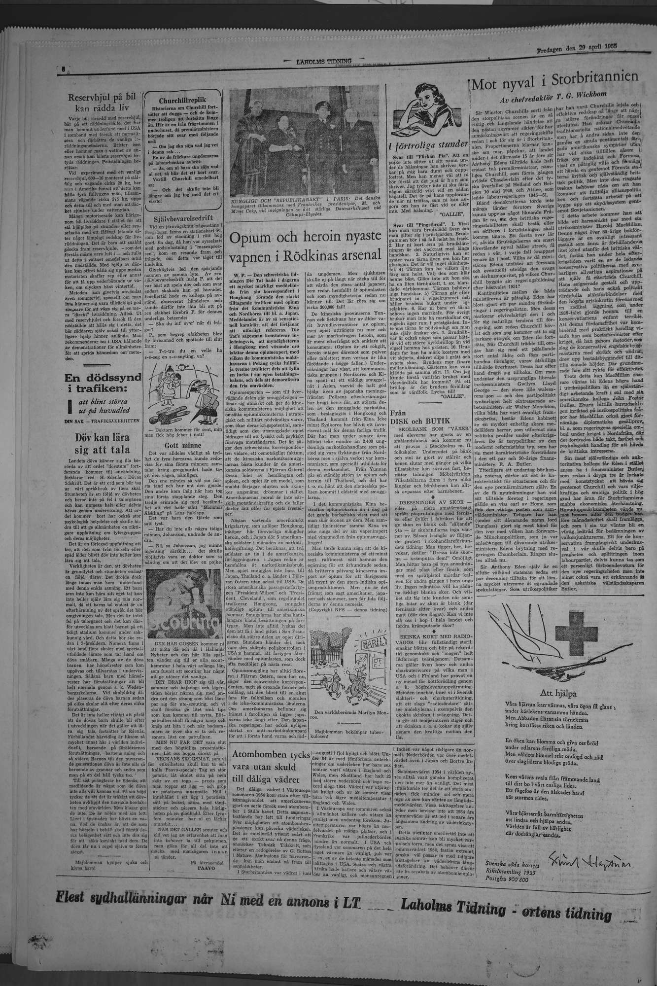 Laholms Tidning Fredag 29 april 1955, sida 6