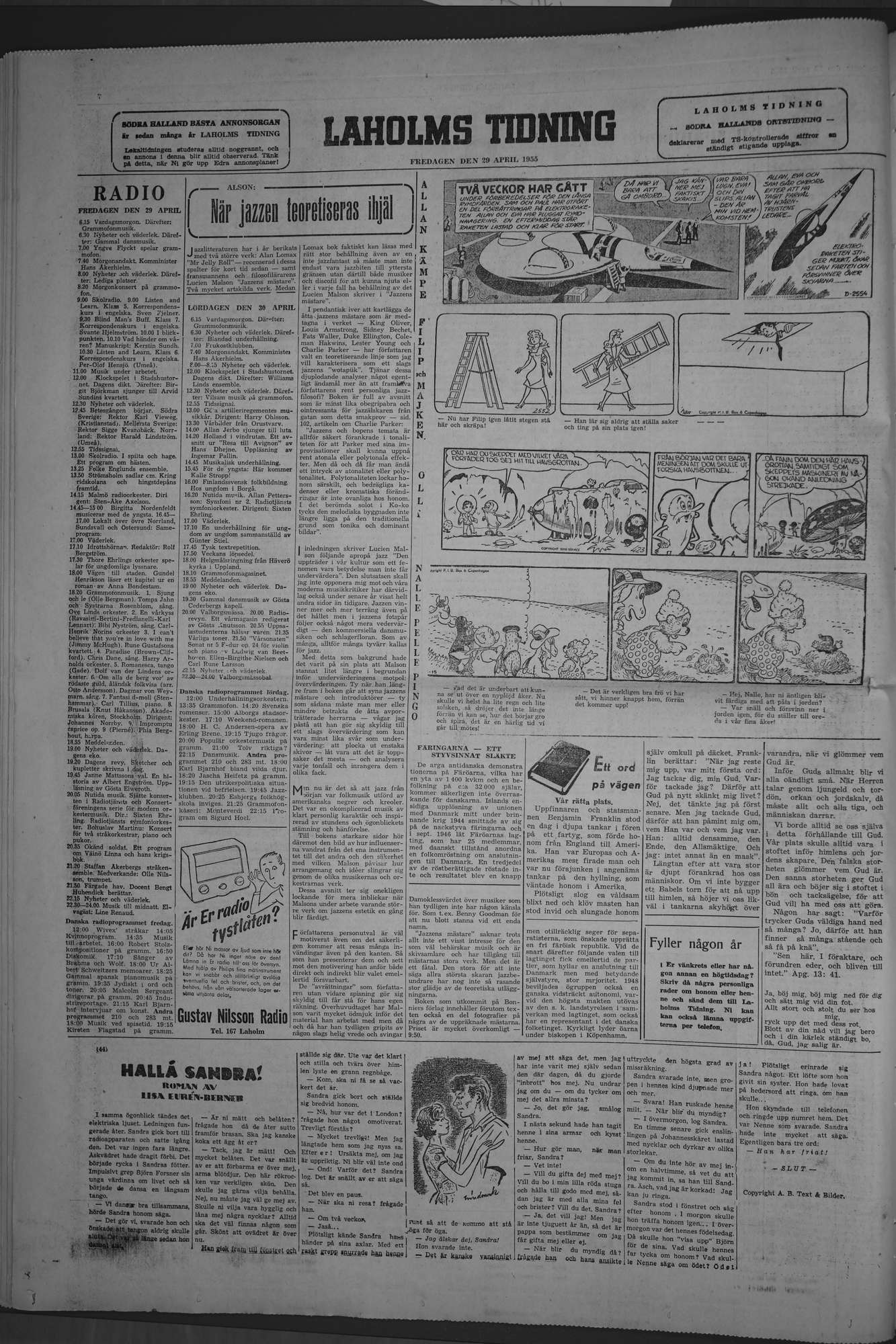 Laholms Tidning Fredag 29 april 1955, sida 8