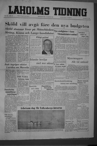 Förstasidan, Måndag 29 augusti 1955