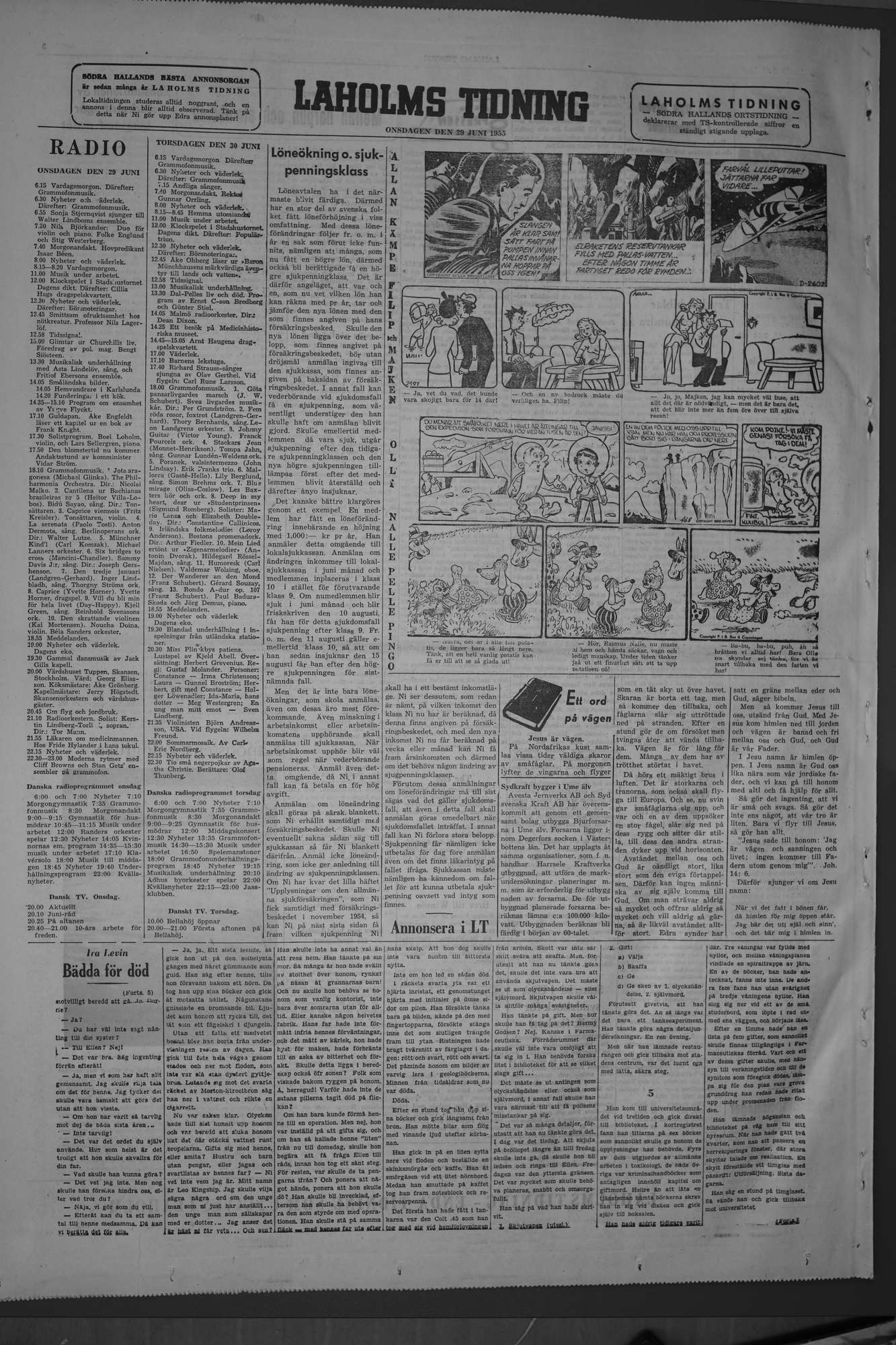 Laholms Tidning Onsdag 29 juni 1955, sida 6