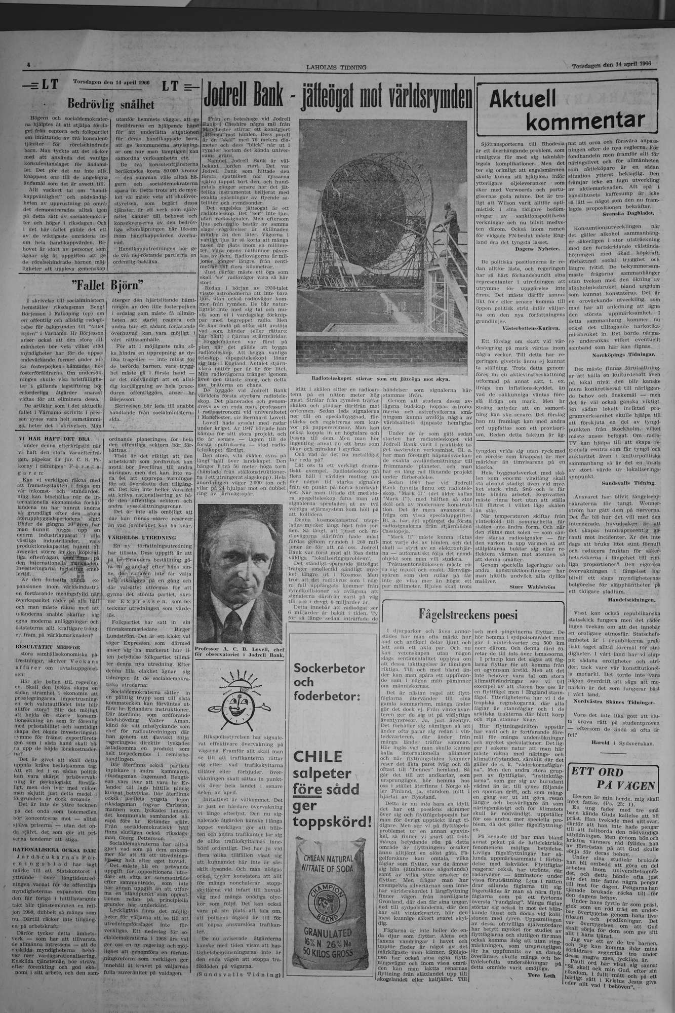 Laholms Tidning Torsdag 14 april 1966, sida 4