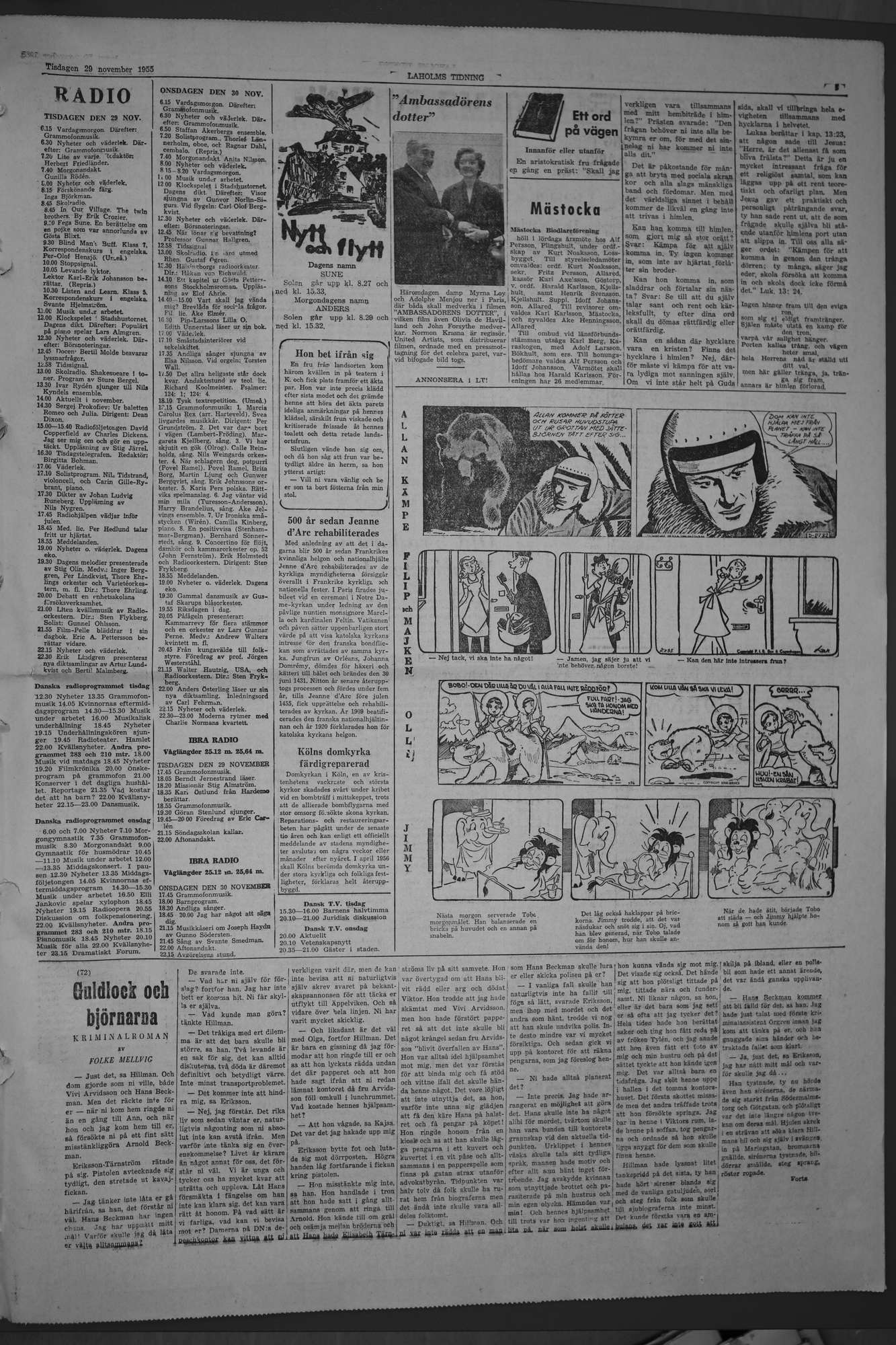 Laholms Tidning Tisdag 29 november 1955, sida 5