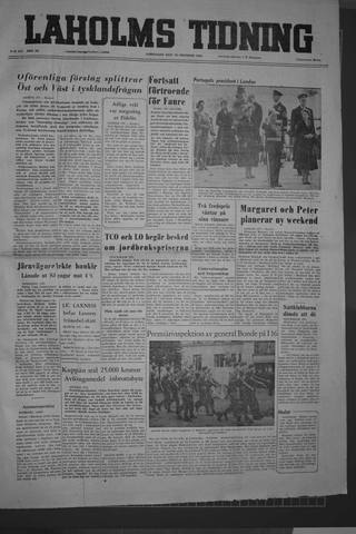 Förstasidan, Lördag 29 oktober 1955