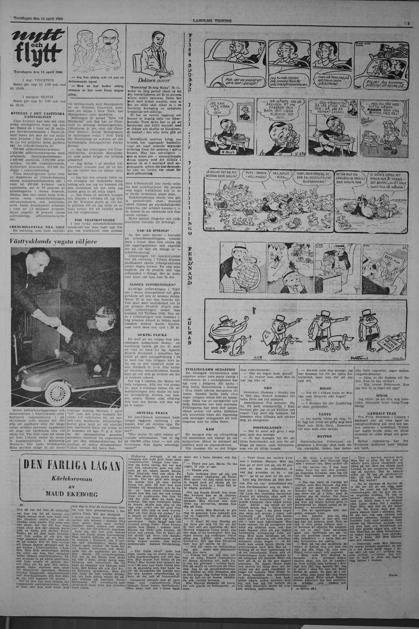 Laholms Tidning Torsdag 14 april 1966, sida 5