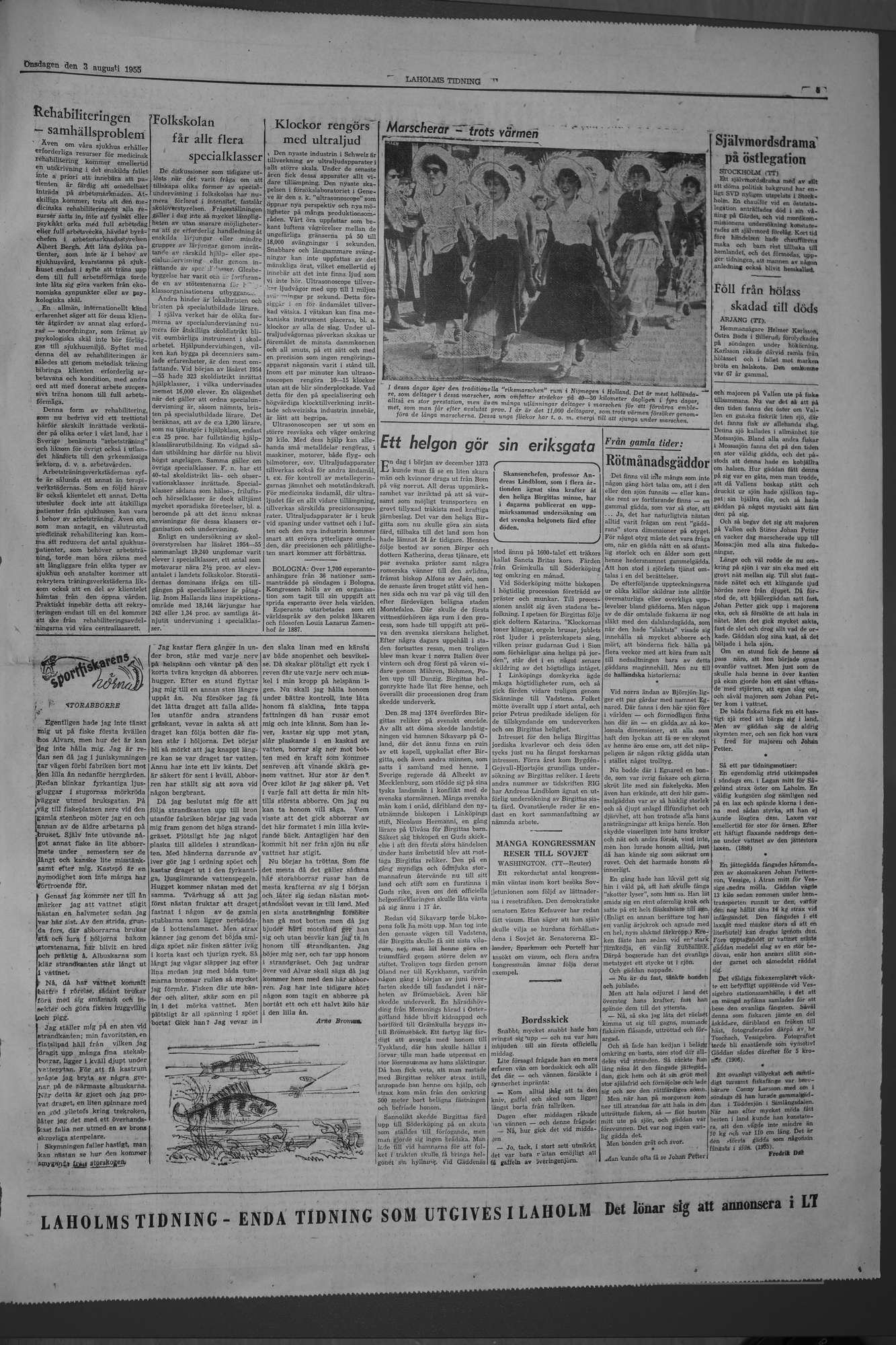 Laholms Tidning Onsdag 3 augusti 1955, sida 5