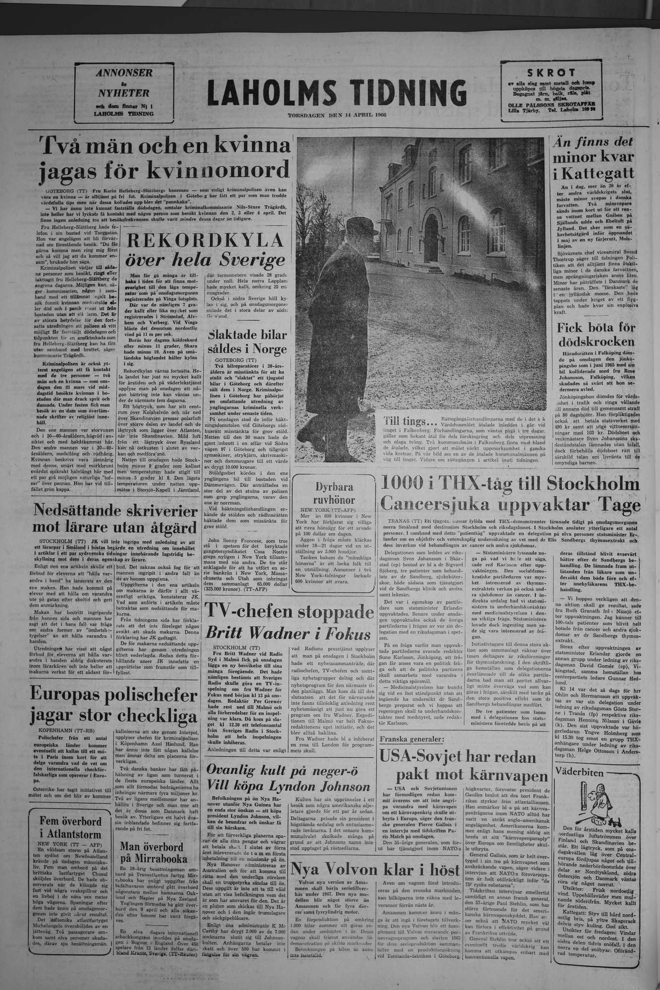 Laholms Tidning Torsdag 14 april 1966, sida 8